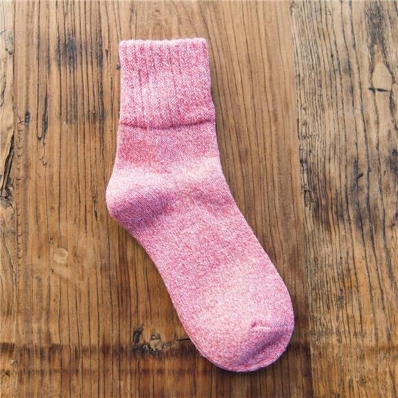 3-5 Pairs Womens Multicolor Fashion Warm Wool Cotton Thick Winter Crew Socks - Picture 7 of 8